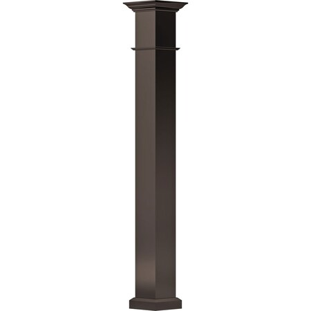 Ekena Millwork 9" x 9' Endura-Aluminum Wellington Style Column, Square Shaft (Load-Bearing 15,000 lbs) Non-Tapered EA0909ENPSCWEWE